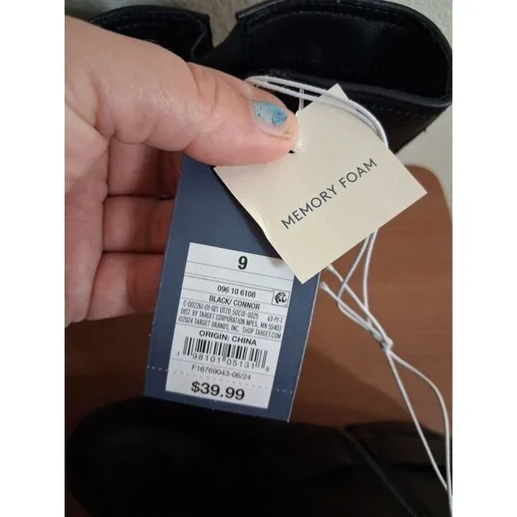 NWT Universal Thread Ankle Boots Memory Foam Fashion Black Sz 9 MSRP $39.99 - Picture 5 of 6